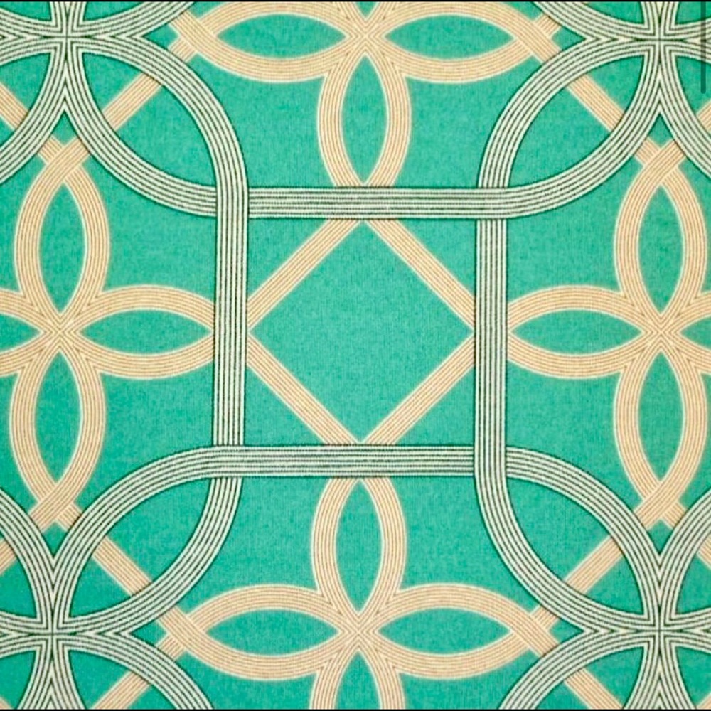 Outdoor Geometric Blue / Green Fabric